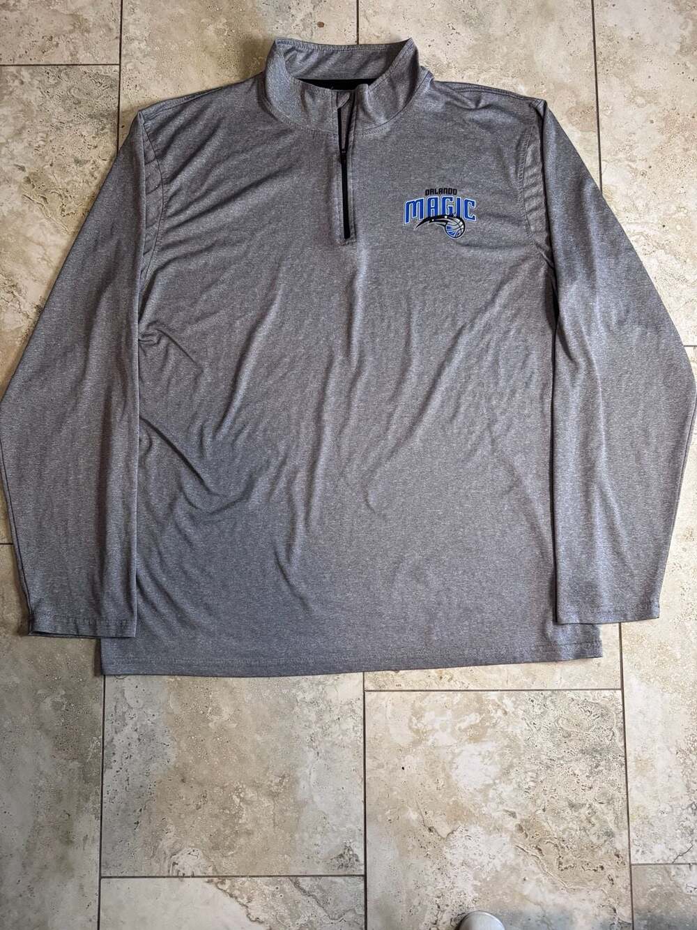 Ultra Game NBA Orlando Magic Men's Quarter-Zip Long Sleeve Pullover